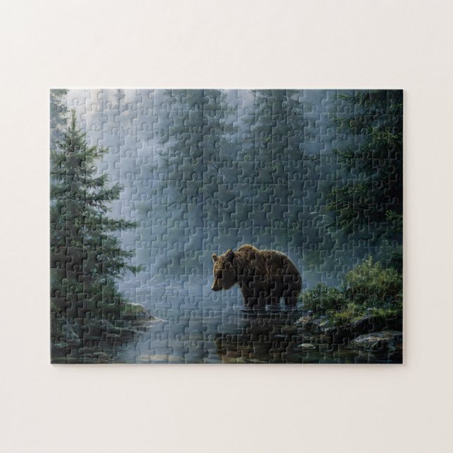 Grizzly Bear Misty Forest (Horizontal)