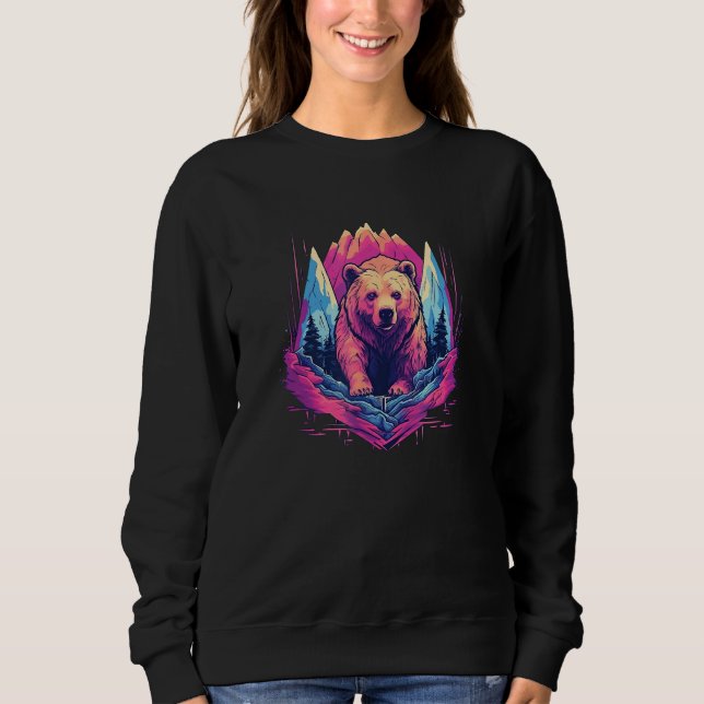 Grizzly Bear Outdoor Nature Alaska Hunting Hiking  Sweatshirt (Vorderseite)