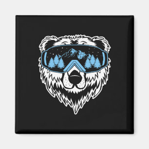 Grizzly Bear Snowboardbrille Skifahren Schnee Wint Magnet
