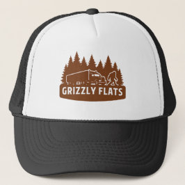 Grizzly Flats Bigfoot-Semi-LKW-Wald-Silhouette Truckerkappe
