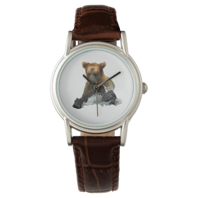 Grizzlybär Armbanduhr (Vorderseite)