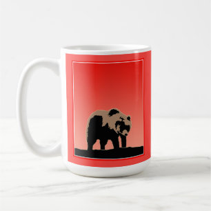 Grizzlybär bei Sonnenuntergang - Original Wildlife Kaffeetasse