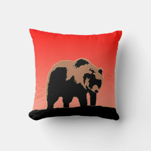 Grizzlybär bei Sonnenuntergang - Original Wildlife Kissen