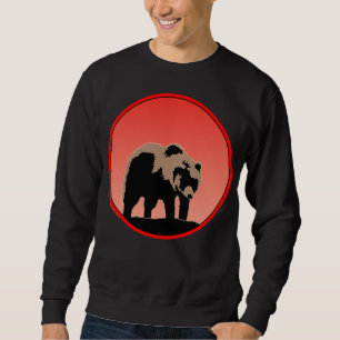 Grizzlybär bei Sonnenuntergang - Original Wildlife Sweatshirt