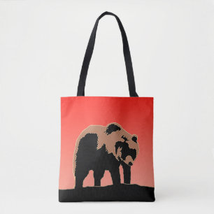 Grizzlybär bei Sonnenuntergang - Original Wildlife Tasche
