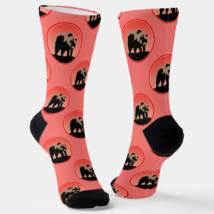 Grizzlybär bei Sonnenuntergang - Originale Wildlif Socken