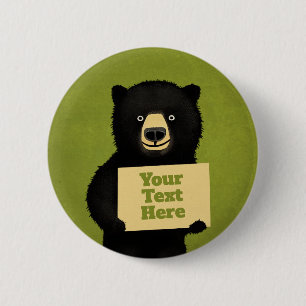 Grizzlybär Button
