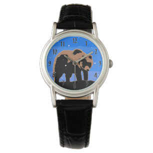 Grizzlybär im Winter - Original Wildlife Art Armbanduhr