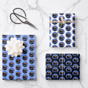 Grizzlybär im Winter - Original Wildlife Art Geschenkpapier Set