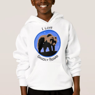 Grizzlybär im Winter - Original Wildlife Art Hoodie