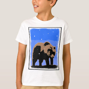 Grizzlybär im Winter - Original Wildlife Art T-Shirt