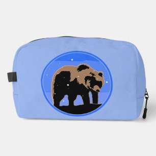 Grizzlybär im Winter - Original Wildlife Art Waschbeutel