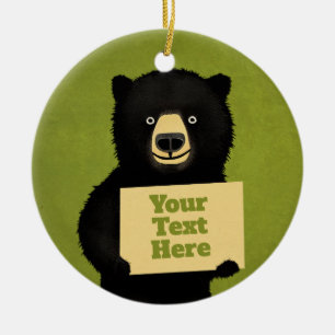 Grizzlybär Keramik Ornament