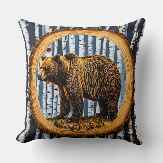 Grizzlybär Kissen (Vorderseite)