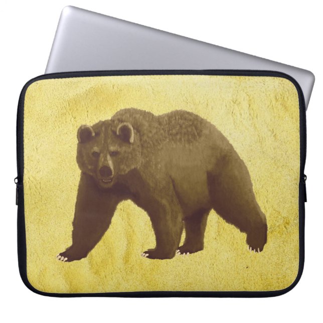 Grizzlybär Laptopschutzhülle (Vorderseite)