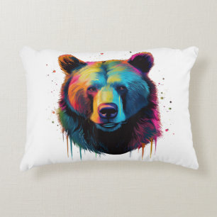 Grizzlybär Liebhaber des Pops Art Big Grizzly Bäre Dekokissen