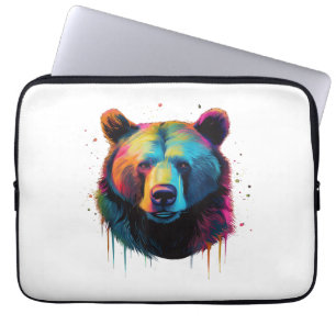 Grizzlybär Liebhaber des Pops Art Big Grizzly Bäre Laptopschutzhülle