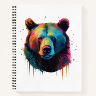 Grizzlybär Liebhaber des Pops Art Big Grizzly Bäre Notizbuch