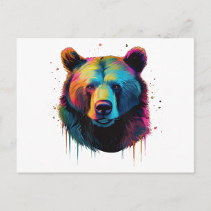 Grizzlybär Liebhaber des Pops Art Big Grizzly Bäre Postkarte