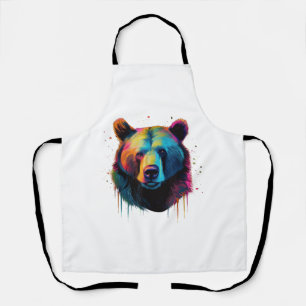 Grizzlybär Liebhaber des Pops Art Big Grizzly Bäre Schürze