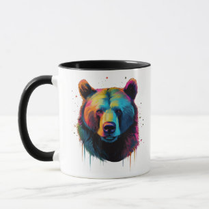 Grizzlybär Liebhaber des Pops Art Big Grizzly Bäre Tasse