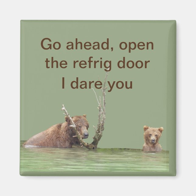 Grizzlybär-Magnet Magnet (Vorne)