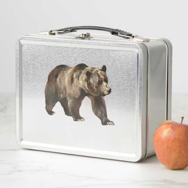 Grizzlybär Metal Lunchbox (Beispiel)