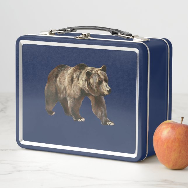 Grizzlybär Metal Lunchbox (Beispiel)