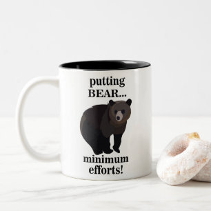 Grizzlybär mit minimalem Aufwand lustig Zweifarbige Tasse