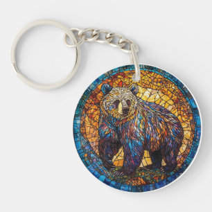 🐻 Grizzlybär-Mosaik-Wildlife-Geschenk-Schlüsselan Schlüsselanhänger