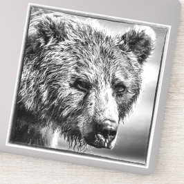 Grizzlybär-Portrait Aufkleber