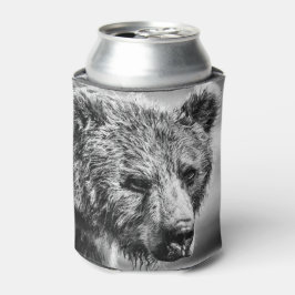 Grizzlybär-Portrait Dosenkühler