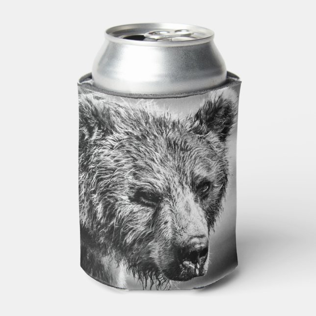 Grizzlybär-Portrait Dosenkühler (Kanne Vorderseite)