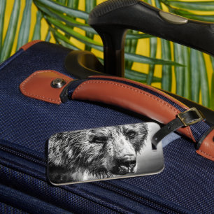 Grizzlybär-Portrait Gepäckanhänger