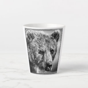 Grizzlybär-Portrait Milchtasse