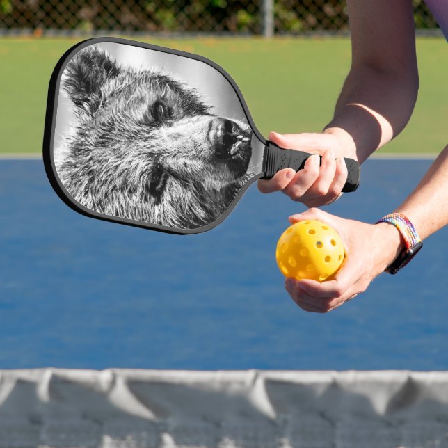 Grizzlybär-Portrait Pickleball Schläger (InSitu)