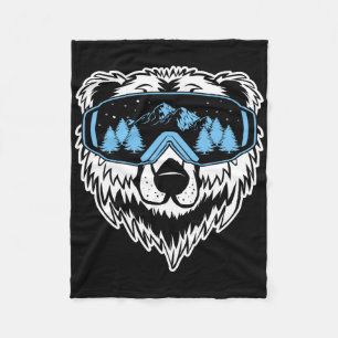 Grizzlybär Snowboard Goggles Skilaufen Winter Fleecedecke