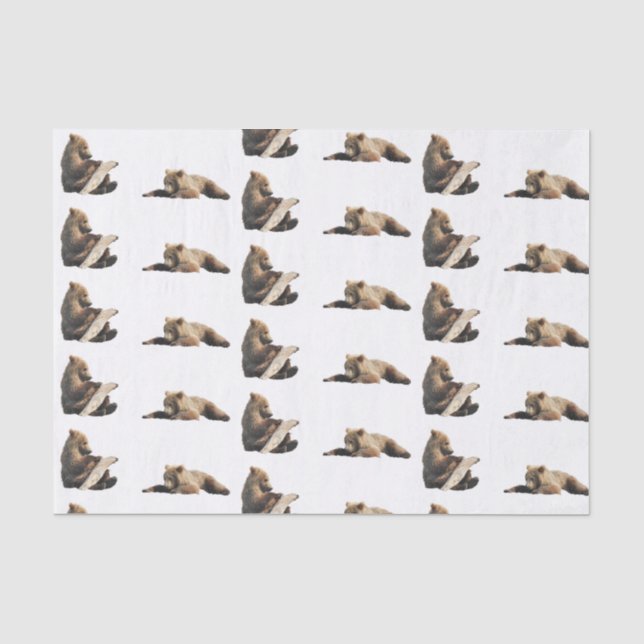 Grizzlybär Tissue Paper Seidenpapier (Vorderseite)