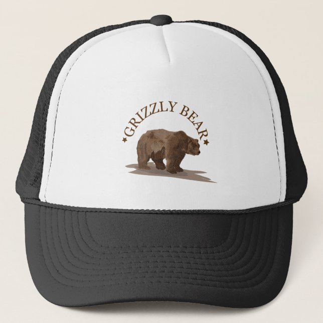 Grizzlybär Truckerkappe (Vorderseite)