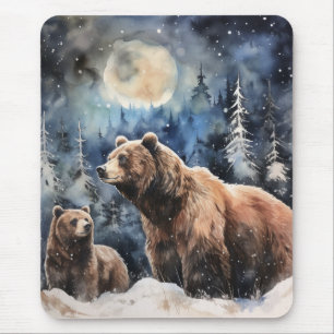 Grizzlybär und Baby Mousepad