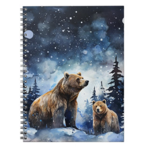 Grizzlybär und Baby Notizblock