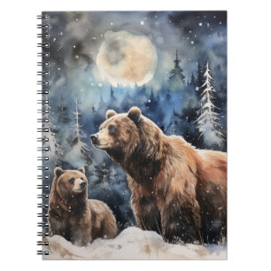 Grizzlybär und Baby Notizblock