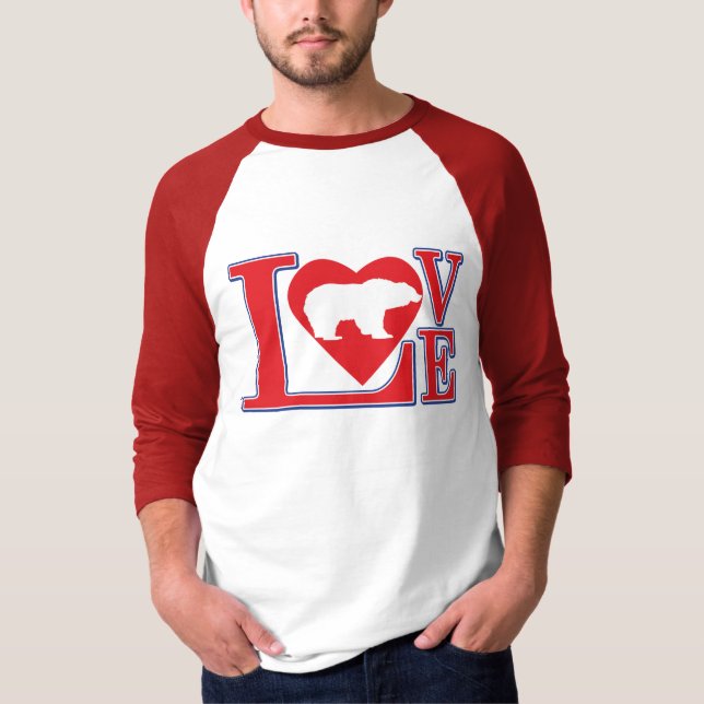Grizzlybären-Liebe T-Shirt (Vorderseite)
