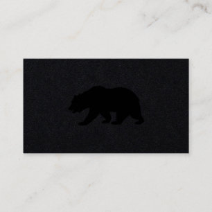 Grizzlybären-Logo Luxus Schwarz Visitenkarte