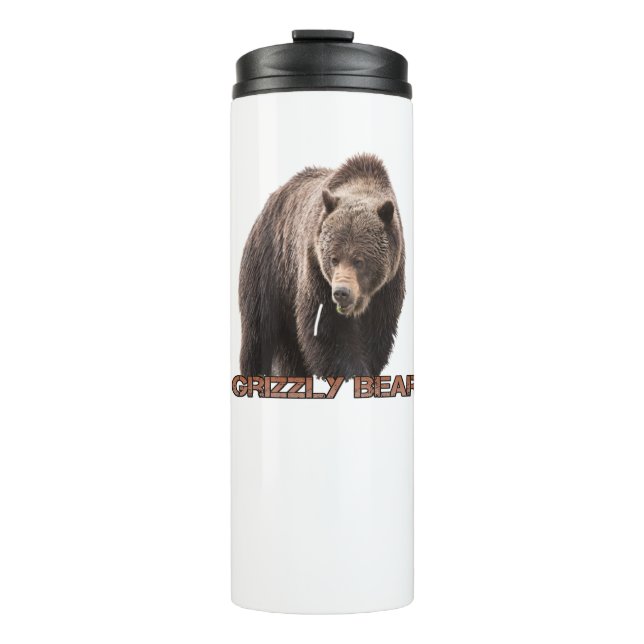 Grizzlybären-Thermaltumbler Thermosbecher (Vorderseite)