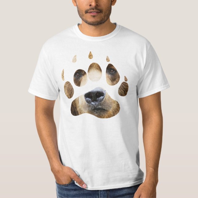 Grizzlybärtatzen-Gesichtst-stück T-Shirt (Vorderseite)