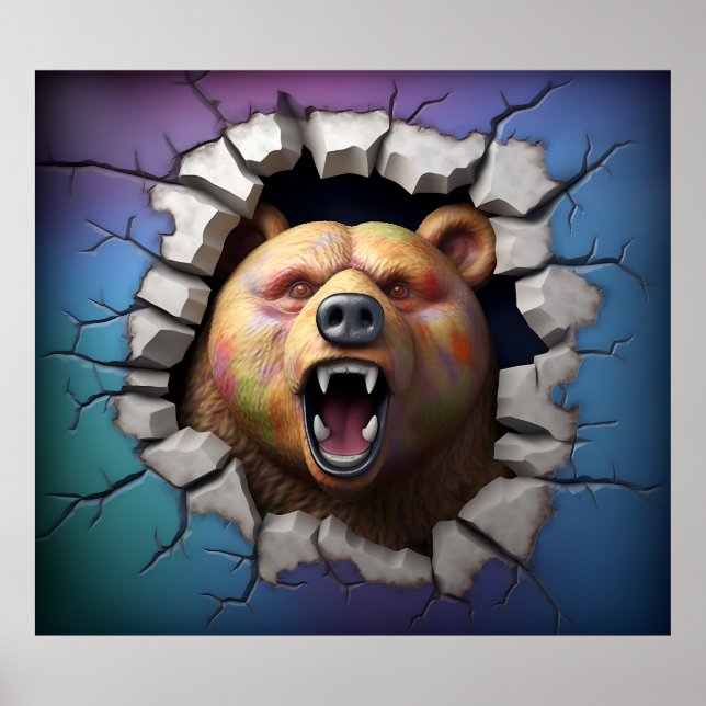 Grizzy Bär Breaking Out Print Poster Artwork (Vorne)