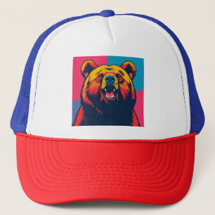 Grizzy Bär Pop Art Truckerkappe
