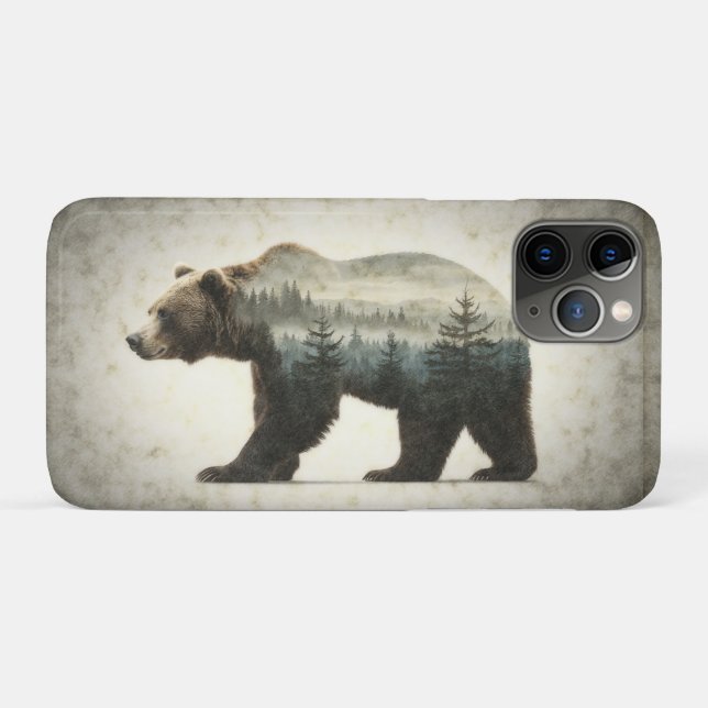 Grizzy Bar Wilderness Art Case-Mate iPhone Hülle (Rückseite (Horizontal))