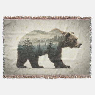 Grizzy Bar Wilderness Art Decke